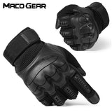 Touch Screen Tactical Gloves PU Leather Army Military Combat Airsoft Sports Cycling Paintball Hunting Full Finger Glove Men - Outdoor Man Rec