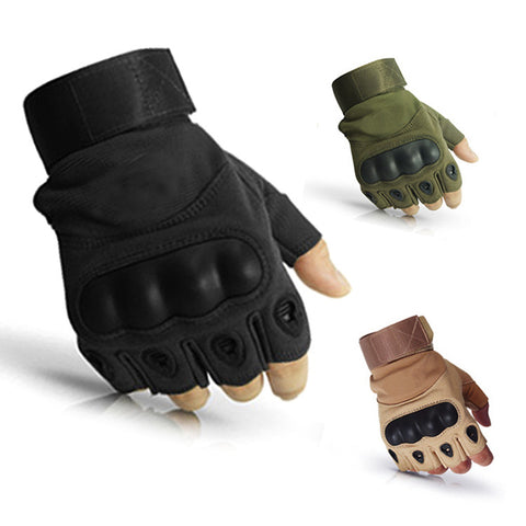 Tactical Hard Knuckle Half finger Gloves - Outdoor Man Rec